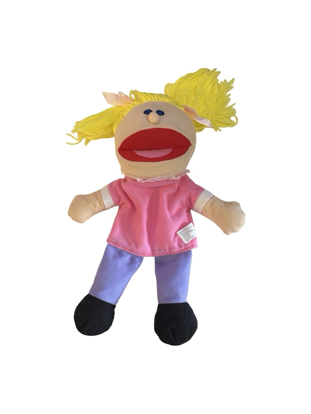 Oriental Trading Co Happy Kids Blonde Girl Plush Hand Puppet